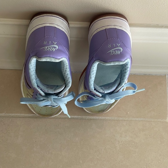 Nike Air Force 1 Low AF-1 '82 Vintage RARE  Purple and Light Blue Shoe Size 6 - Picture 9 of 14